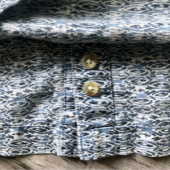 ❤️ LAST DAY Vintage Y2K 2002 Columbia Short Sleeve Button Down Ikat Shirt - Picture 7 of 13